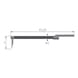 TESA TECHNOLOGY Profile probe 4-S for profile measurements under 3 mm, stylus length 7 mm, length 43.5 mm