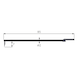 TESA TECHNOLOGY Profile probe 8-S for profile measurements under 20 mm, stylus needle length 7 mm, length 85 mm