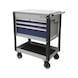 32-inch 2-Drawer Tool Cart with Bottom Tray, Hanging Bins, Plastic Corner Posts, and Openable Top Cover, Dimensions: 842*539*1059mm - 32-inch 2-Drawer Tool Cart with Bottom Tray, Hanging Bins, Plastic Corner Posts, and Openable Top Cover, Dimensions: 842*539*1059mm - 1