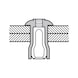 GESIPA Blindniete Alu/Alu Flachrundkopf 6,4x14,1 Pack mit 2000 St&uuml;ck 1433806 - Blindniet - 3