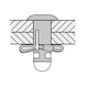 GESIPA Blind rivets, aluminium/aluminium, flat-round head, 4.8 x 20, pack of 250, 1455668 - Blind rivet - 3
