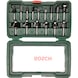 BOSCH 15-piece carbide end mill set (1/4 inch shank) 2607019468 - Router bit set (carbide) - 1