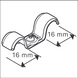 BOSCH PRO metal double cable holder, EMD-16 1600A03C2L - PRO Metal Double Cable Holder - 2