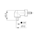 BOSCH Angle head with 1/4-inch hex drive 0607453618 - Angle head - 2