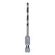 BOSCH Metal HSS Spiralbohrer, 3,3 x 36 x 75 mm, HEX 1/4 Schaft 2608577867 - Metal HSS Spiralbohrer - 1