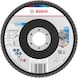 BOSCH X451 Fan-shaped grinding disc, 125 x 22.23 mm, K40, Z29, 15-piece set 2608626175 - Flap disc - 1
