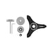 BOSCH Accessories for cordless brush cutters: 3-tooth brush cutter blade set F016800663 - Grass trimmer accessories (motorized) - 1