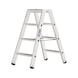 ATORN Aluminium step ladder, 2x4 steps - Aluminium step ladder  - 1