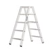 ATORN Alu-Stufenstehleiter 2x5 Stufen - Aluminium-Stufenstehleiter  - 1