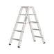 ATORN Alu-Stufenstehleiter 2x5 Stufen - Aluminium-Stufenstehleiter  - 2