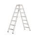 ATORN Alu-Stufenstehleiter 2x7 Stufen - Aluminium-Stufenstehleiter  - 2
