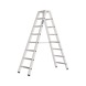ATORN Alu-Stufenstehleiter 2x8 Stufen - Aluminium-Stufenstehleiter  - 2