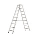 ATORN Aluminium step ladder, 2x9 steps - Aluminium step ladder  - 2