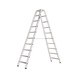 ATORN Aluminium step ladder, 2x10 steps - Aluminium step ladder  - 2