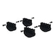 ATORN Ladder feet (set of 4), semi-circular on one side