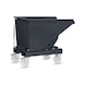 FETRA Tipping container 350 litres, load capacity 1000 kg LxWxH 1399x731x1080 mm RAL 7016 - Przechylanie pojemnik&oacute;w, przechylanie ręczne: pojemnik mobilny z hamulcami Totalstop - 1