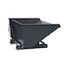 FETRA Tipping container 900 litres, load capacity 2000 kg LxWxH 1294x1660x843 mm RAL 7016 - Tipping containers, tip from forklift operator's seat - with roll-off mechanism - 1