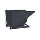 FETRA Swarf tipping container 1200 litres, load capacity 2500 kg RAL 7016 - Contenedores de virutas con inclinaci&oacute;n, inclinaci&oacute;n desde el asiento del operador de la carretilla, con mecanismo de rodadura - 1