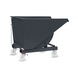 FETRA Swarf tipping container 1200 litres, load capacity 2500 kg RAL 7016 - talaş devirme konteynerleri, manuel devirme – Totalstop frenlerle mobil - 1