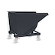 FETRA Tipping container 1200 litres, load capacity 2500 kg LxWxH 1818x1222x1372 mm RAL 7016 - Contenitori ribaltabili, ribaltamento manuale - contenitore mobile con freni Totalstop - 1
