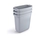 DURABLE DURABIN (R) 60 l grey waste bin without lid - DURABIN (R) 60 l waste bin, grey - 3