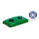 DURABLE Hinged lid for DURABIN (R) 60 l bin, green, with 2 openings
