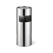 DURABLE Round stainless steel litter bin, 17 litres, with ashtray, silver - Litter bin with ashtray, 17 l - 3