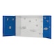 RASTERPLAN Asılı dolap model 1, delikli panel RAL 7035/5010 - Asılı dolap - 1
