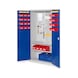 RASTERPLAN Gereedschapskast m. sleufplaatd. 1950 x 1000 x 410&nbsp;mm RAL 7035/5010 - Gereedschapskast met legborden - 1