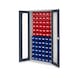 RASTERPLAN Slotted panel cabinet model 52 w viewing window doors RAL 7035/7016 - Slotted panel cabinet with doors with viewing window - 1