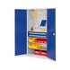 RASTERPLAN Armoire &agrave; outils mod&egrave;le 21 1 950x1 000x600 mm, portes panneau fentes - Armoire &agrave; portes &agrave; rabattement avec &eacute;tag&egrave;re et tiroirs - 1