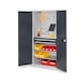 RASTERPLAN Arm. outils , mod. 21, HxlxP 1 950x1 000x600 mm, portes pann. fentes - Armoire &agrave; portes &agrave; rabattement avec &eacute;tag&egrave;re et tiroirs - 1