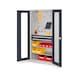 RASTERPLAN Armoire outils , mod. 31, HxlxP 1 950x1 000x600 mm, portes fen. d'obs. - Armoire &agrave; portes &agrave; rabattement avec &eacute;tag&egrave;re et tiroirs - 1