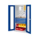 RASTERPLAN Armoire &agrave; outils mod. 36 1 950x1 000x600 mm, portes av fen&ecirc;tre d'obs. - Armoire &agrave; portes &agrave; rabattement avec &eacute;tag&egrave;re et tiroirs - 1
