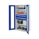 RASTERPLAN Armoire ch. lourdes mod. 42 portes fen. d'obs. 1 950x1 000x600 mm RAL 7035/5010 - Armoires pour charges lourdes sans s&eacute;parateur central - 1
