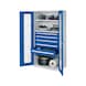RASTERPLAN Arm. car. pes. mod. 44 con pu. vent. vis. 1950x1000x600&nbsp;mm RAL 7035/5010 - Armario para cargas pesadas sin partici&oacute;n central - 1