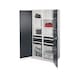 RASTERPLAN Armoire pr ch. lourdes, mod&egrave;le 52 av porte en t&ocirc;le pleine HxlxP 1950x1000x600 mm - Armoires pour charges lourdes avec s&eacute;parateur central - 1