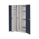 RASTERPLAN Vertikalschrank Modell 80 mit Vollblecht&uuml;ren HxBxT 1950x1000x600 mm - Vertikalschrank mit RasterPlan Lochblech Ausz&uuml;gen und Fachb&ouml;den - 1