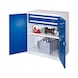 RASTERPLAN Arm. ch. lrdes ss par ctr mod. 61 prts t&ocirc;le pl. 1 110x1 000x600 mm RAL 7035/5010 - Armoires pour charges lourdes sans s&eacute;parateur central - 1