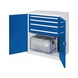 RASTERPLAN Heavy-duty cbnt w/o ctr wl Mod. 62 sld sht mtl drs 1110x1000x600&nbsp;mm RAL 7035/5010 - Heavy-duty cabinet without central partition - 1