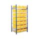 RASTERPLAN Steckregal Grundfeld Modell 15 2000x1000x600 mm 7 Fachb&ouml;den verzinkt RAL 5010 - Steckregal mit Sichtlagerk&auml;sten - 1