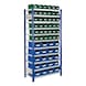 RASTERPLAN Ge&ccedil;meli raf basit b&ouml;lmeli model 14 2000x1000x400&nbsp;mm 11 raf galvanizli RAL 5010 - Kolay g&ouml;r&uuml;nen depolama kutulu ge&ccedil;meli raf - 1