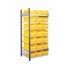 RASTERPLAN Steckregal Anbaufeld Modell 15 2000x1000x600 mm 7 Fachb&ouml;den verzinkt RAL 7016 - Steckregal mit Sichtlagerk&auml;sten - 1