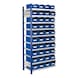 RASTERPLAN Est. insertable piso adic. mod. 13 2000x1000x400&nbsp;mm 10 estantes galv. RAL 5010 - Estante insertable con cajas de almacenamiento de visualizaci&oacute;n f&aacute;cil - 1