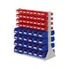 RASTERPLAN Stojan pro sys.j.,oboustr.,m 32, VxŠxH 1100x1000x430 mm, RAL7035 (světle šed&aacute;) - Stojany pro syst&eacute;movou jednotku, oboustrann&eacute; - 1