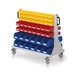 RASTERPLAN Bakkenwagen 64 RAL 7035 met magazijnbakken - Trolley met stapelbakken van polyethyleen - 1