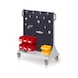 RASTERPLAN RasterMobil Werkst&uuml;ckw. m.4 Loch- und 2 Schlitzplatten 1230x1000x500mm 7035/7016 - Material- und Werkzeugwagen - 1