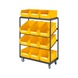 RASTERPLAN Carro con ruedas de servicio/recogida, modelo 25, AltxAnxF 1315x1015x485&nbsp;mm - Carros con ruedas y de recogida - 1