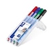 STAEDTLER Lumocolor correctable transparency pen, F, refillable, 4 colours, box - Fine-tip pen - 1