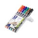 STAEDTLER Lumocolor S permanent universal pen, assorted, 6 colours, box - Fine-tip pen - 1